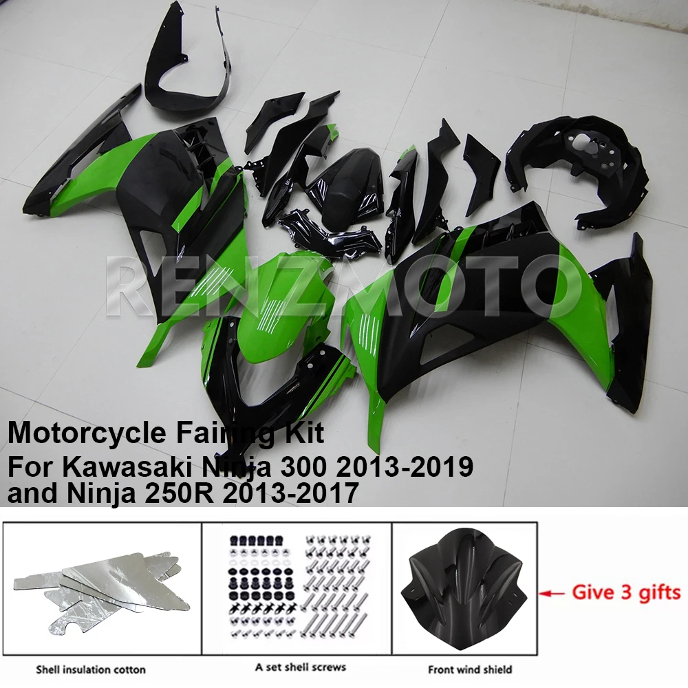 

Motorcycle Fairing Accessory Fit For Kawasaki K0313-114 Ninja 300 2013-2019 and Ninja 250R 2013-2017 Bodywork Decor Set