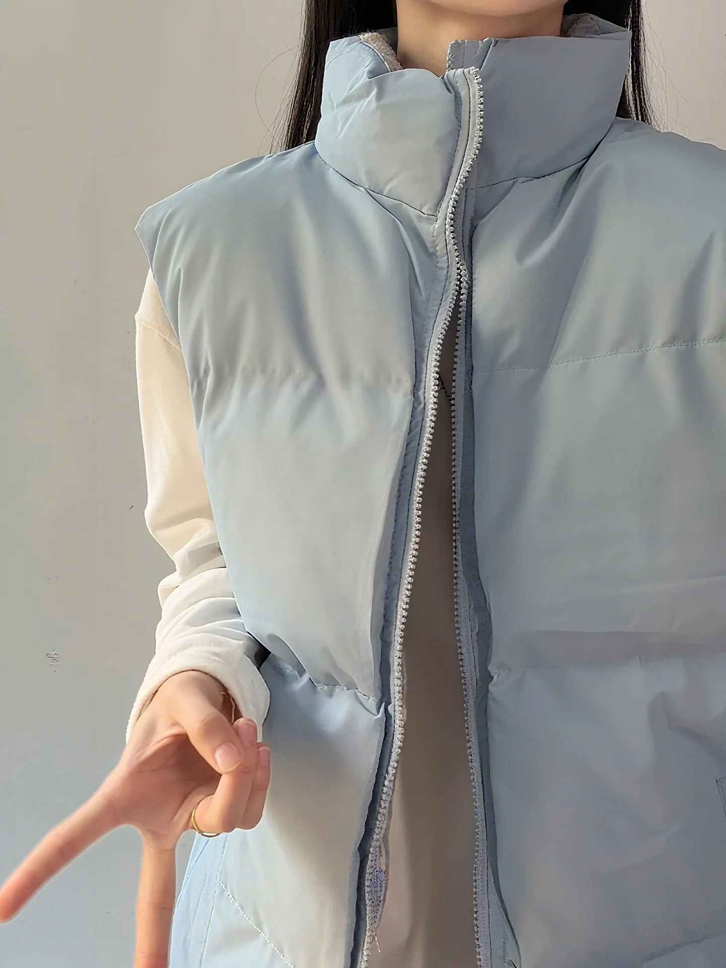 

Warmth Polyester Fiber Men's Quilted Vest Winter Outerwear No-Sve Durable Youth Faion Sle American Pattern Zipper Closure