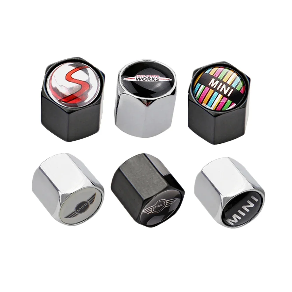 Car Tire Stem Valve Caps Covers Metal Wheel Accessories for MINI Cooper JCW John Cooper Works F54 F55 F56 F60 R56 R57 R60 R61