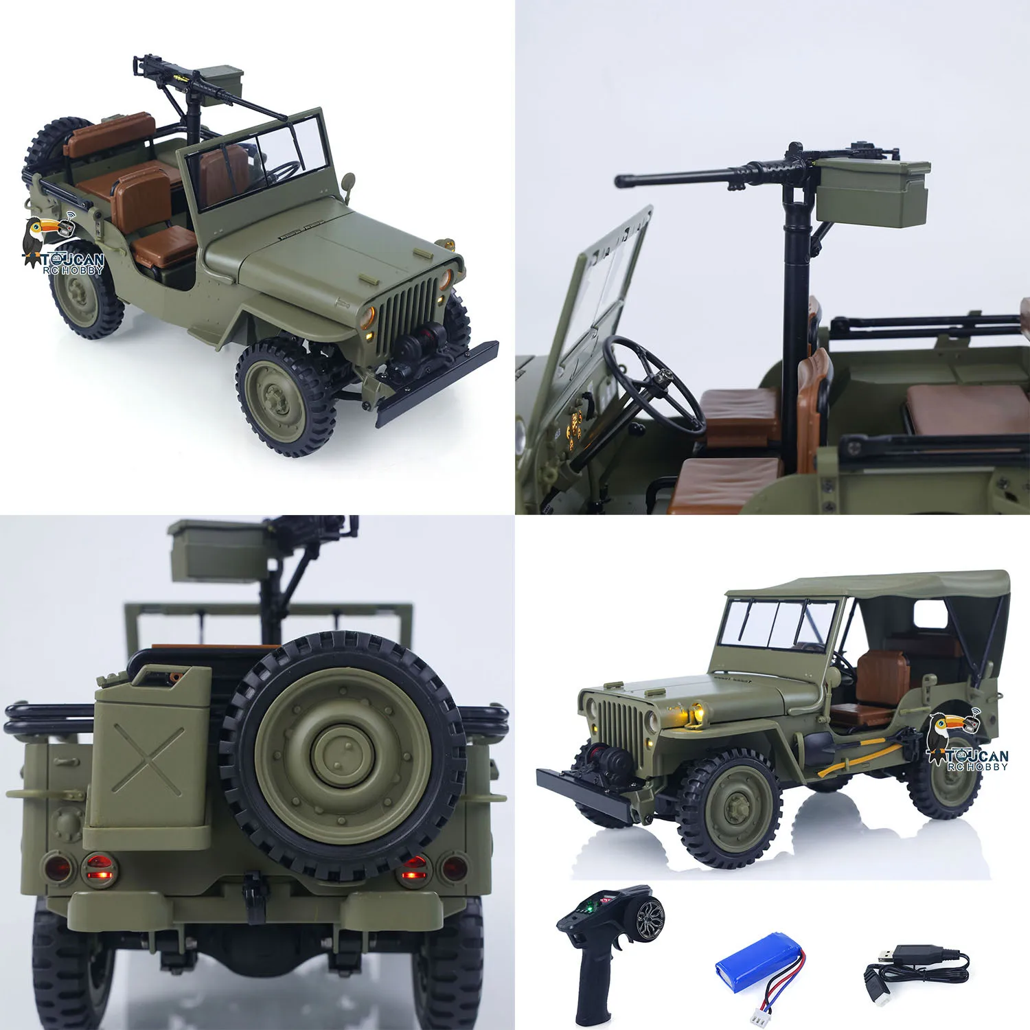 

HG 1/14 4x4 Electric Military Truck HG4 58 Convertible Off Road 2Speed Light Sound Motor Combat Vehicle Radio Car Toy Model Gift