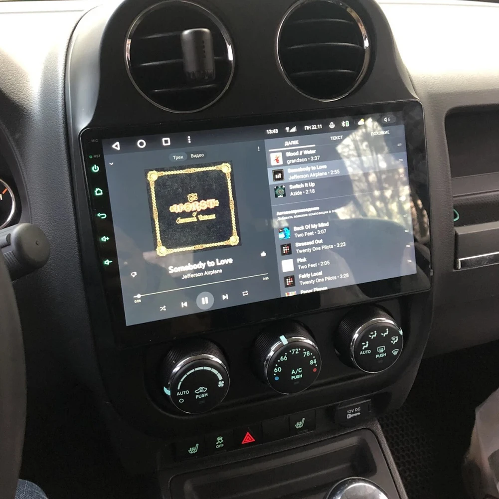 راديو ستيريو للسيارة لاسلكي CarPlay Android راديو السيارة التلقائي مع نظام تحديد المواقع واي فاي BT راديو FM مشغل الوسائط المتعددة لسيارة جيب باتريوت كومباس