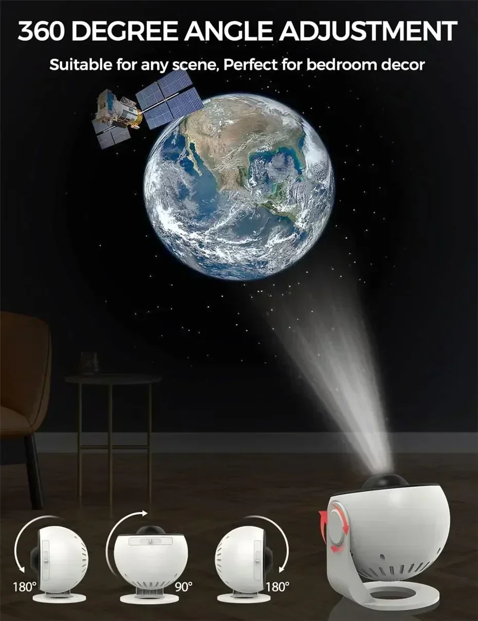 Proiettore Galaxy 13 In 1, Lampada Rotante 360° Cielo Stellato, Luce Notturna Planetario Con Dischi Sistema Solare, Via Lattea, Buco Nero, Timer, USB, Per Camera Letto Bambini Adulti