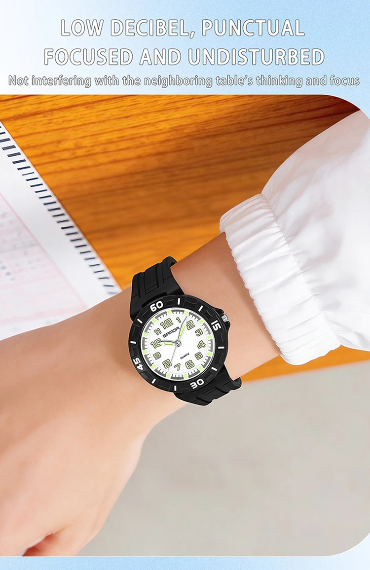 SANDA Men Women Student Quartz Watch Children Clock 50M Waterproof Luminous Durable Simple Elegant Sports Wristwatch