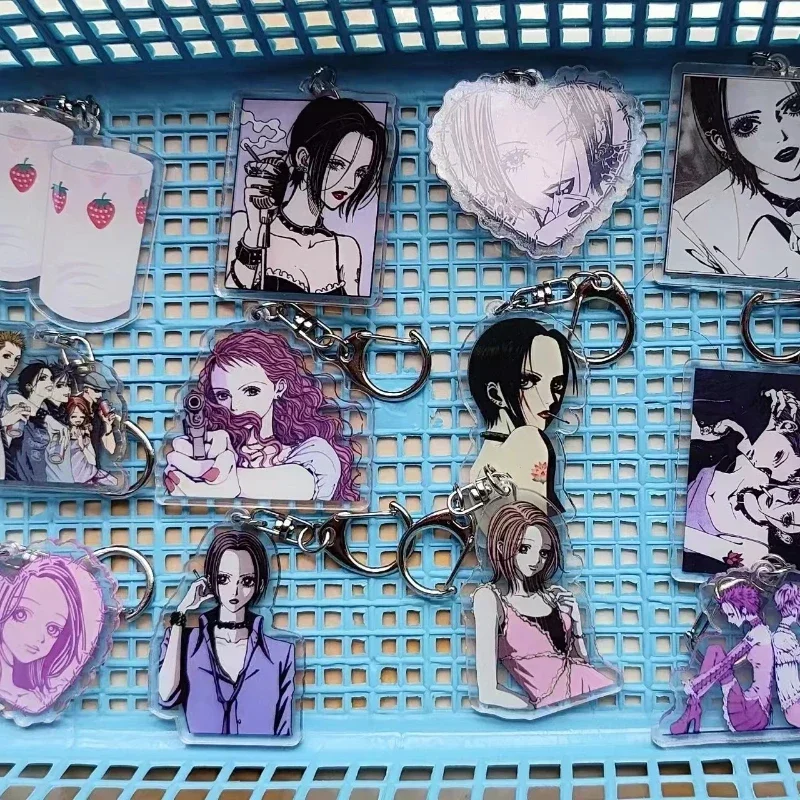 Anime NANA Osaki Keychain Cool Ai Yazawa Cartoon Figures Key Chain Cosplay Punk Pendant Chaveio Jewelry For Girls Christmas Gift