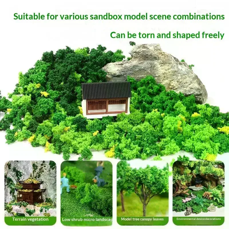 25/50g Sponge Tree Powder Simulated Bushes Shrub Tree Powder For Sand Table Model DIY Material Diorama Building Landscape Layout