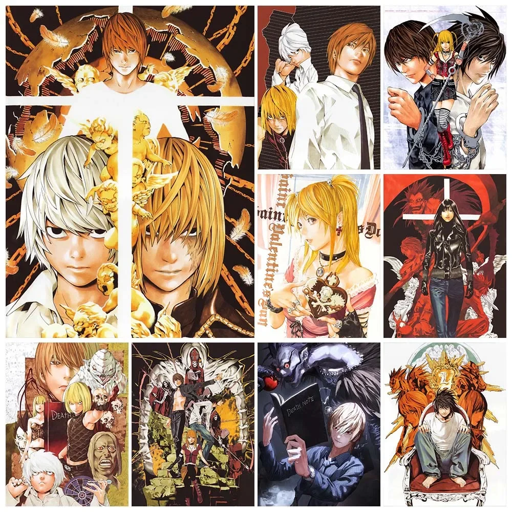 DIY Classic Japanese Anime Death Note Diamond Painting Kits Cartoon DIY Full Round Drill Cross Stitch Mosaic Home Decor Gift