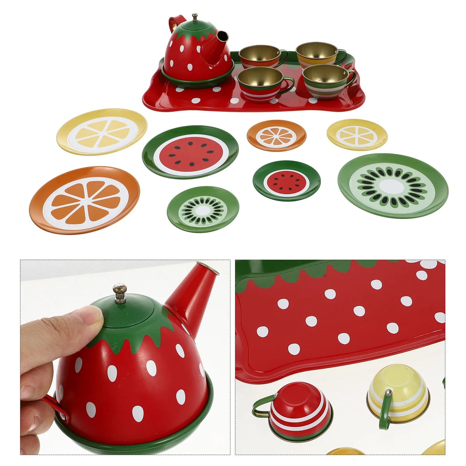 1Set Simulation Tea Ware Plaything for Kids Mini House Decor Imitation Teapot Creative Educational Gift Children Hand-Eye