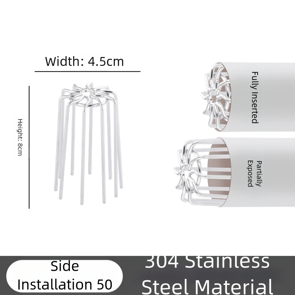 Roof Drain Downpipe Filter Made of Stainless Steel with Hollow Design to Prevent Debris Blockage and Improve Water Flow