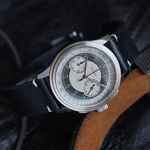 Baltany Men Chronograph Watch Pilot 39mm Panda Quartz Wristwatch Sport Sapphire Mirror 50M Waterproof VK64