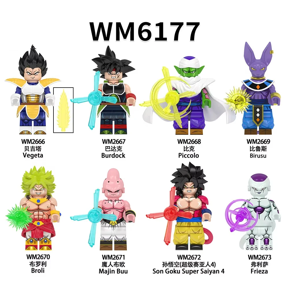 4.5cm Dragon Ball Assembly Action Figure Doll Mini Super Saiyan Goku Vegeta Broli Model Toy Anime Peripheral For Children Gift