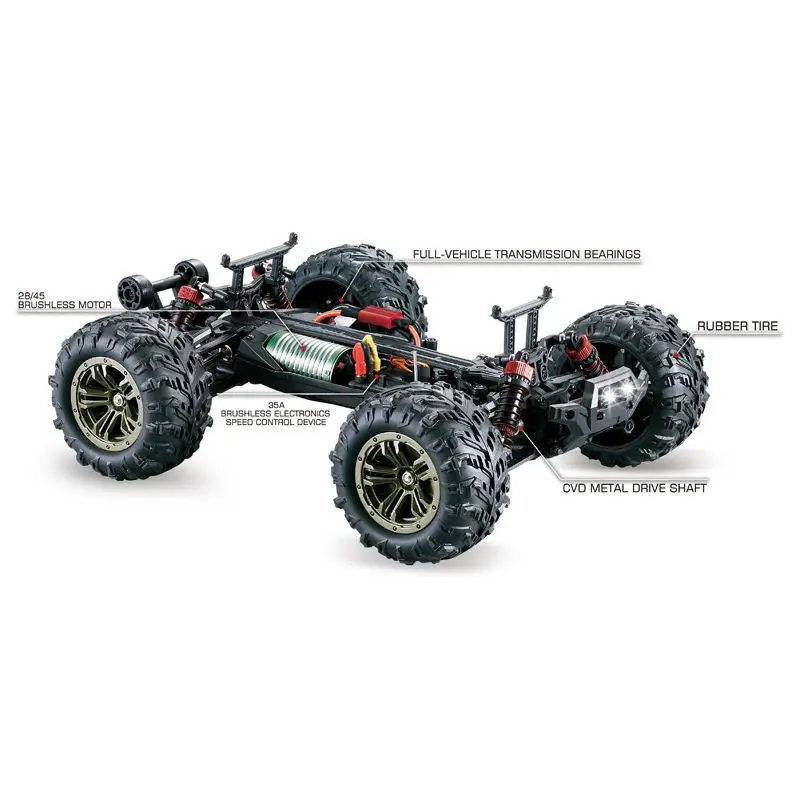 XinLehong Q903 RC Car 1:16 2.4G 4WD 52km/h High Speed Brushless RC Car Dessert Off Road Car RC Vehicle Models Toys for Children