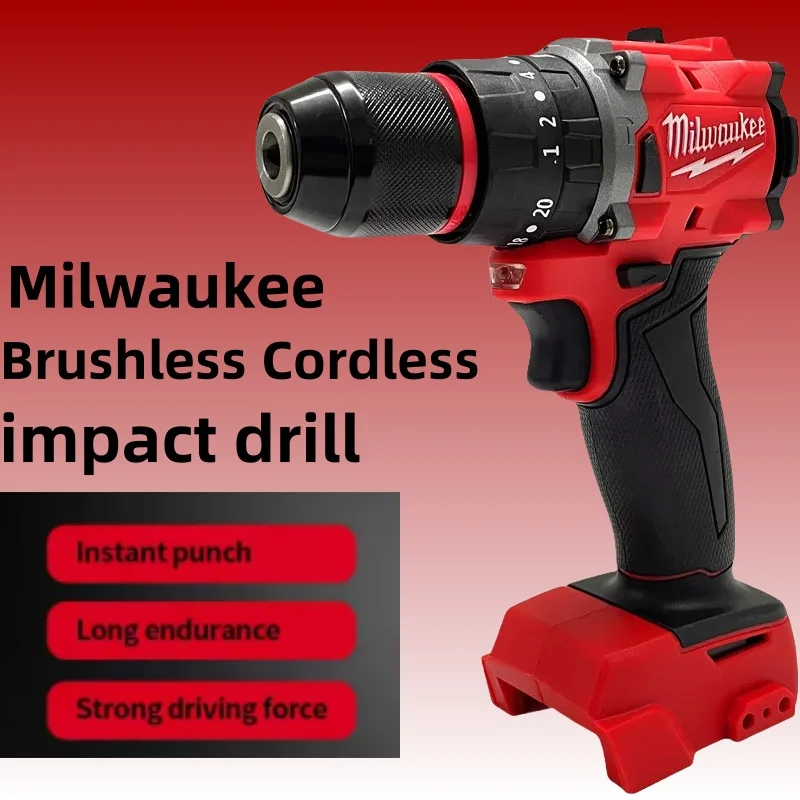 

Original Milwaukee 18V/20V Battery Cordless Impact Drill Brushless Electric Drill 20+3 Torque Hammer Multifunctional Power Tools