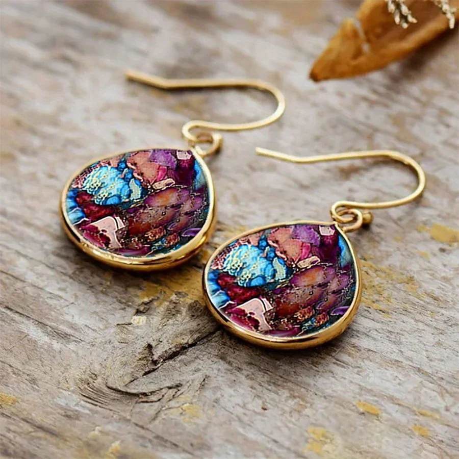 Fashion Bohemian Earring Imitation Turquoise Earring Earrings for Women Vintage Earrings Jewelry Perfect Gift To Lover Friend