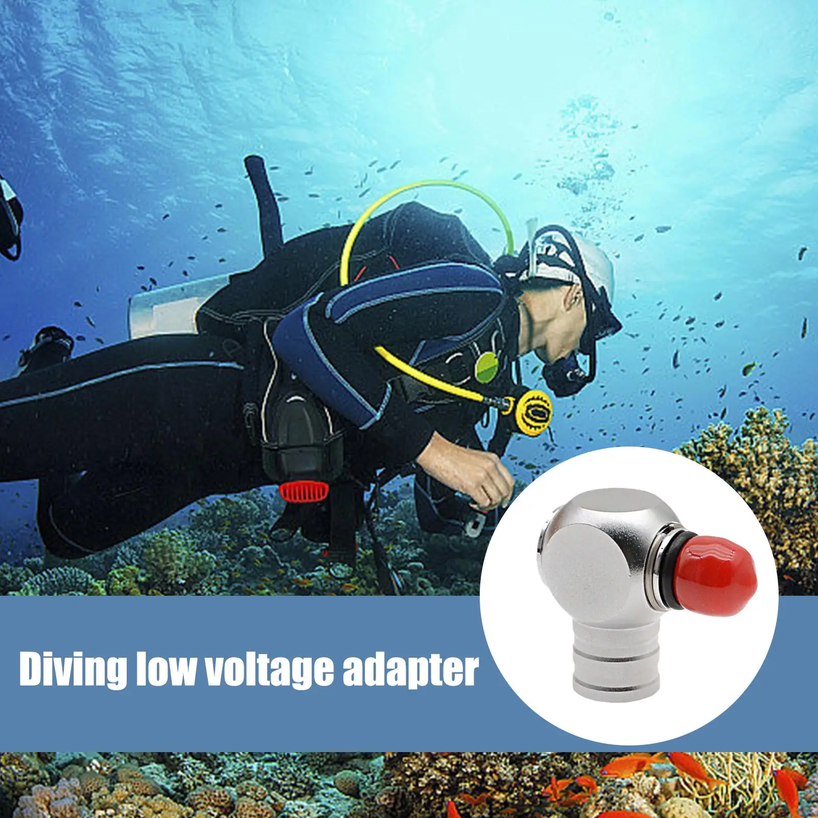 

Адаптер низкого давления для дайвинга, адаптер для подводного плавания, регулятор головки, разъемы с вращением на 360 градусов для тренировок по плаванию, путешествий