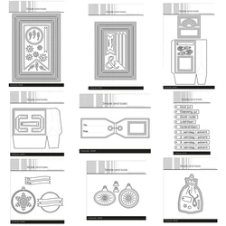 Christmas Ornaments Giftbag Combi Striped Frames Cutting Dies for New October 2024 Scrapbooking Paper Making Craft Supplies