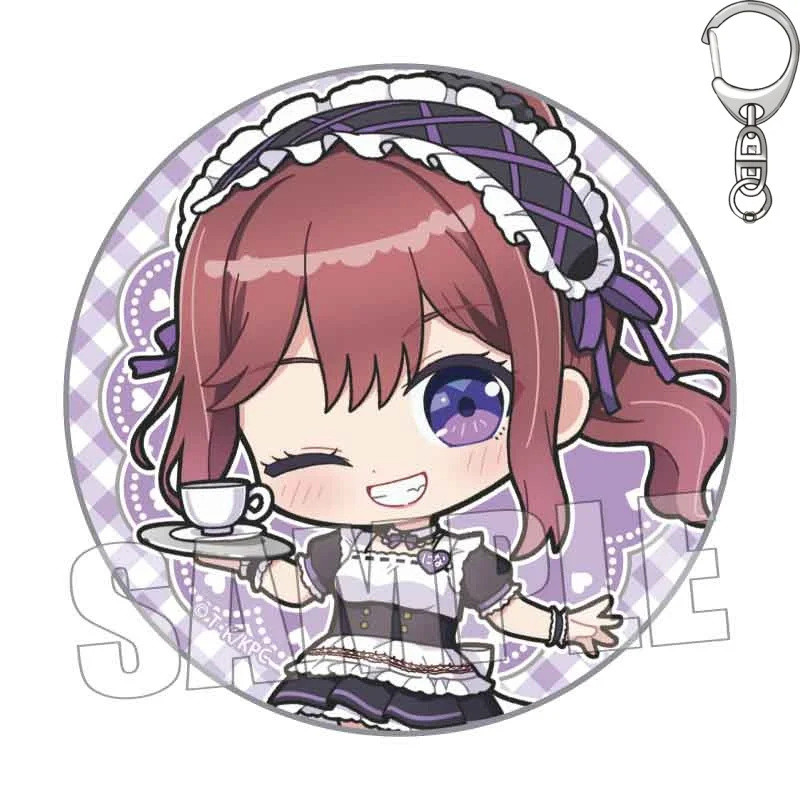 Anime I Made Friends With The Second Prettiest Girl In My Class Amami Yu Q-Style Maid Outfit Acrylic Pendant Keychains Bag Charm