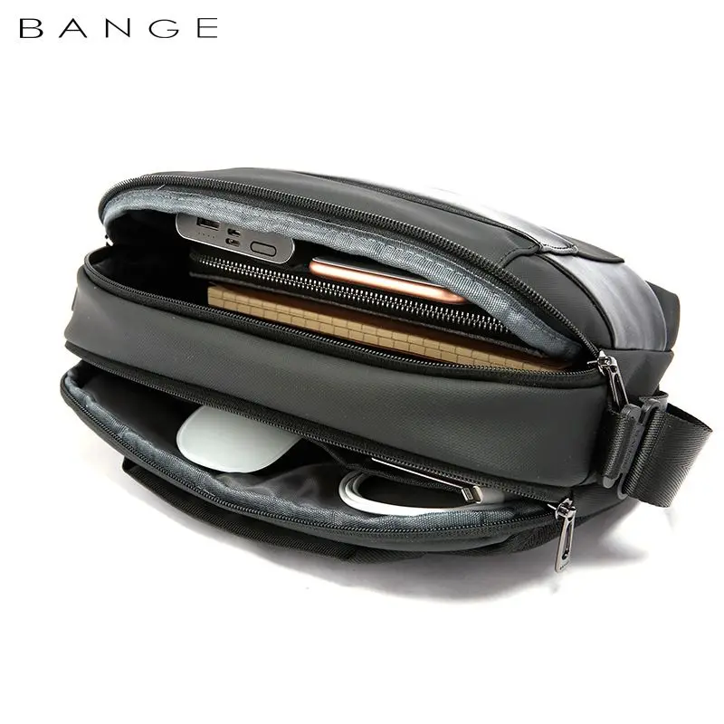 BANGE Men\'s Shoulder Bags Nylon Business Man Bags 8.6 Briefcase Oxford Crossbody Bags Small Waterproof Bag High Quality