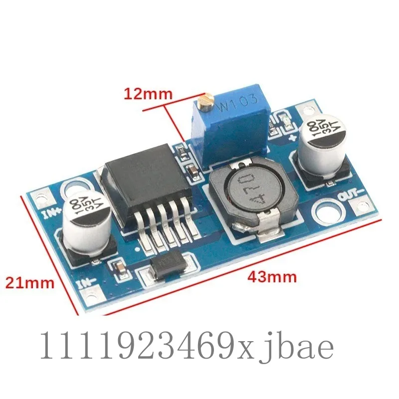 3A High Current Adjustable DC-DC Step-Down Power Module, Wide Input Voltage Buck Voltage Regulator Circuit Board