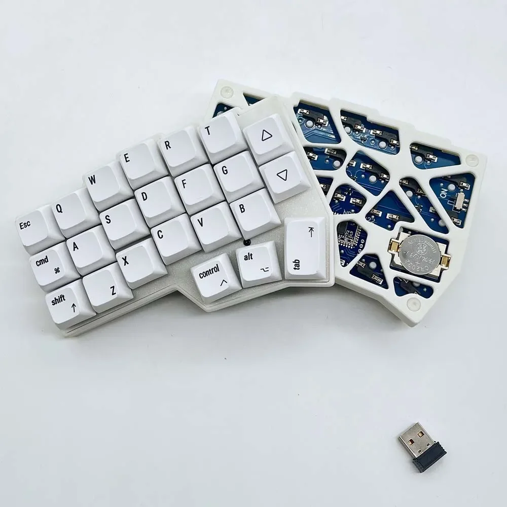 Corne V4 2.4g Wireless Split Keyboard Hot-swappable Ergonomic 46-key Keyboard Custom VIAL Software Key Mapping Split Keyboard