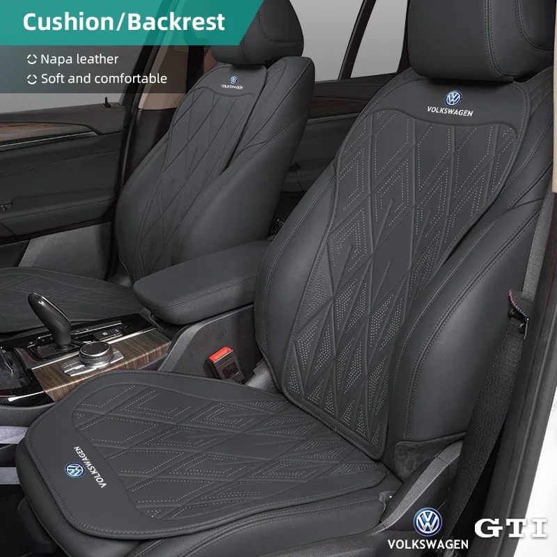 

Чехол на автомобильное сиденье, кожаный коврик для спинки, протектор для VW GTI Polo Golf Passat Tiguan Arteon Touareg CC Taigo Caddy Scirocco