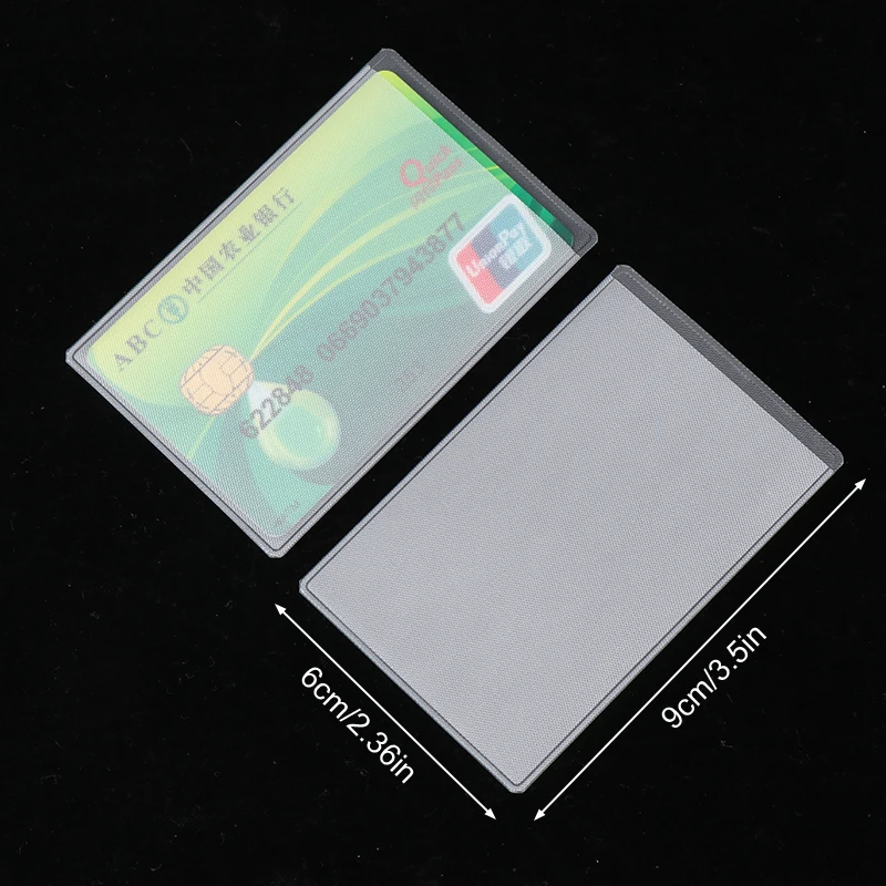 Transparente PVC Titular Do Cartão, Business Case Bus, Banco Credit ID Card Tampa, Identification Card Container, 20Pcs