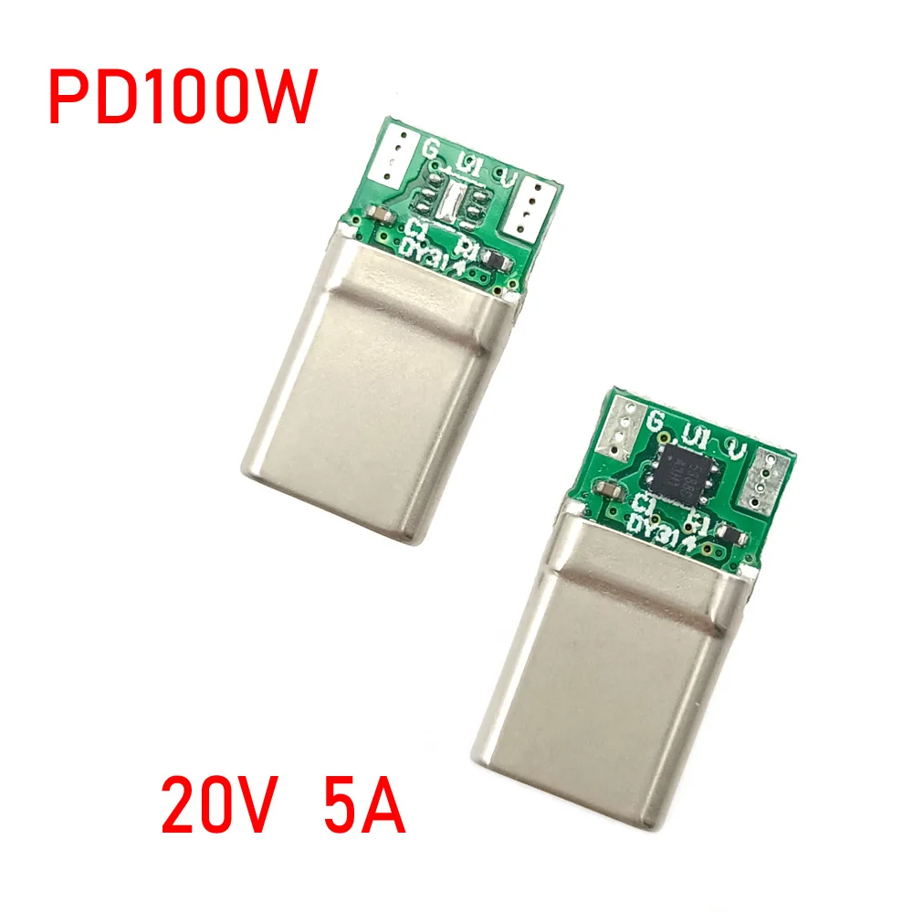 USB 3.1 Type-C 7Pin PD100W Złącze męskie Adapter gniazda do lutowania Kabel 20V 5A Wysoki prąd Obsługa płytki PCB