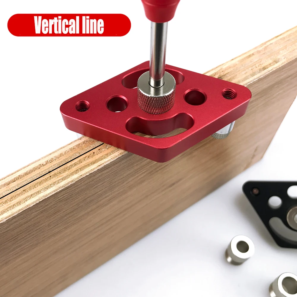 3 in1 미니 Dowel Jig 6 8 10mm 강도 알루미늄 합금 드릴 가이드 목공 용 셀프 센터링 수직 구멍 펀처 로케이터