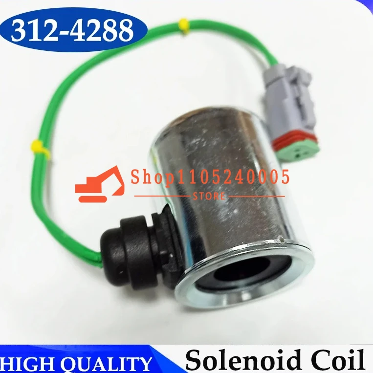 

3124288 Катушка электромагнитного клапана 312-4288 для нагрузчика C32 3412E Электромагнитная катушка 990H