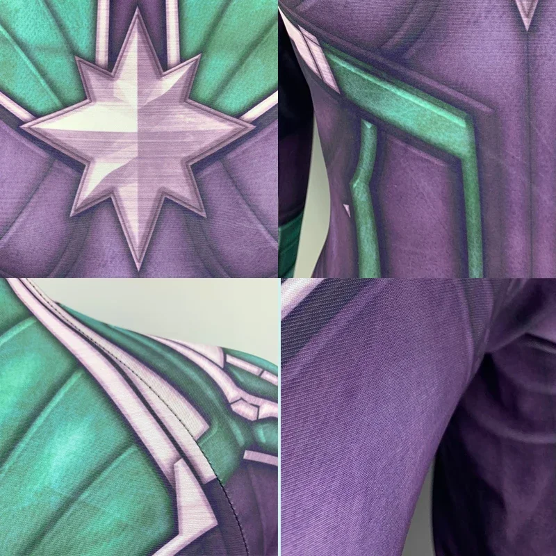 FC6Movie Version Captain Carol Danvers Cosplay Costume Zentai Superhero Bodysuit Suit Jumpsuits Women Costumes 3D Printing@FC8！