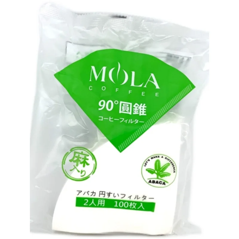

For Sanyo MOLA coffee filter paper from Japan, hand-brewed drip V60 filter cup, white in linen fiber