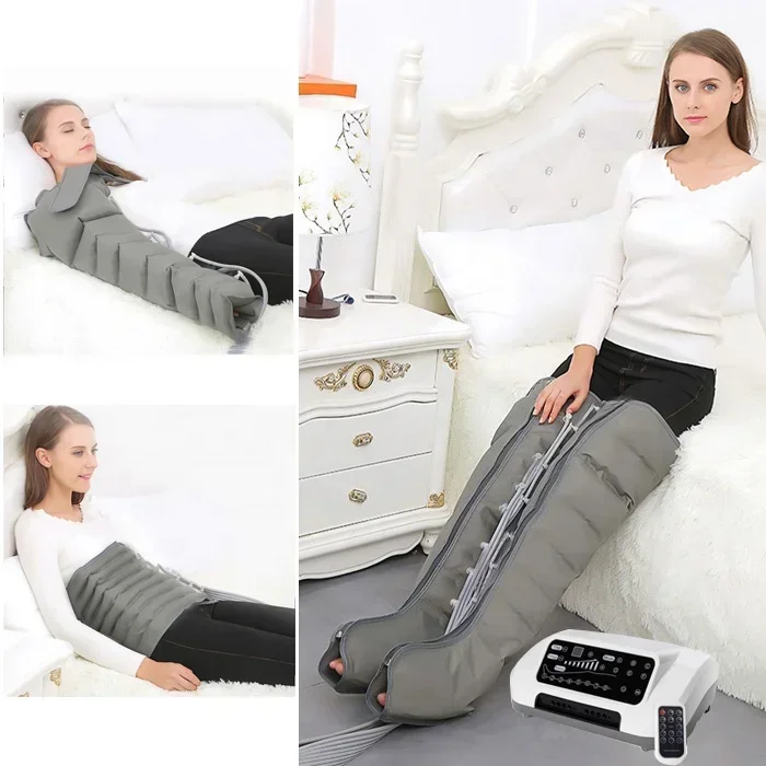 Air Pressotherapy Lymphatic Drainage Machine CE Best Professional 8 Chamber Body Flexible White + Grey; Black or Customized 65W