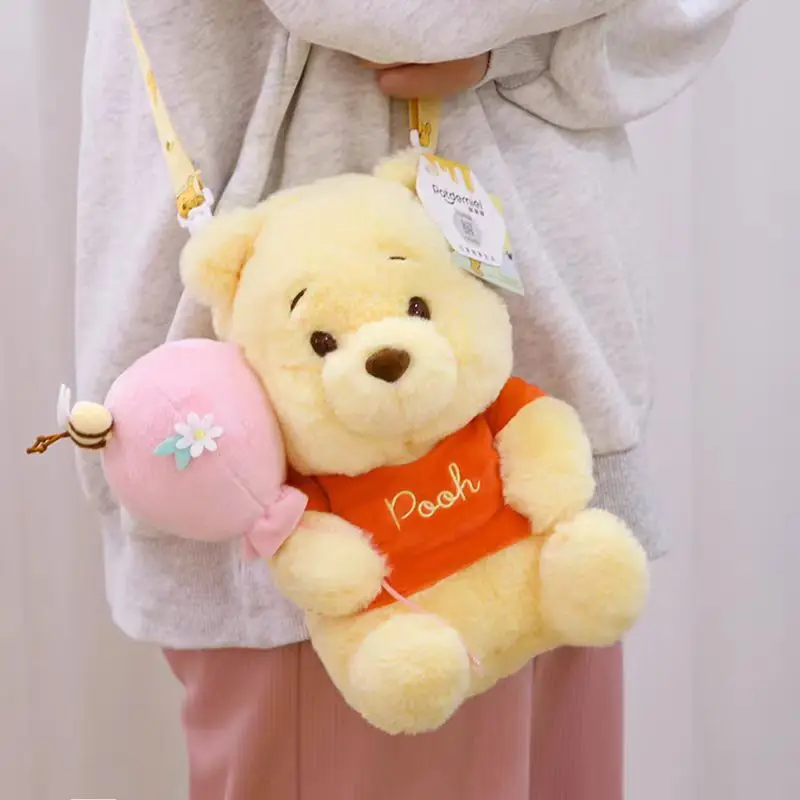 Disney Winnie the Pooh Plush Toy Backpack Pendant Children\'s Toy Soft and Comfortable Doll keyring Birthday Present