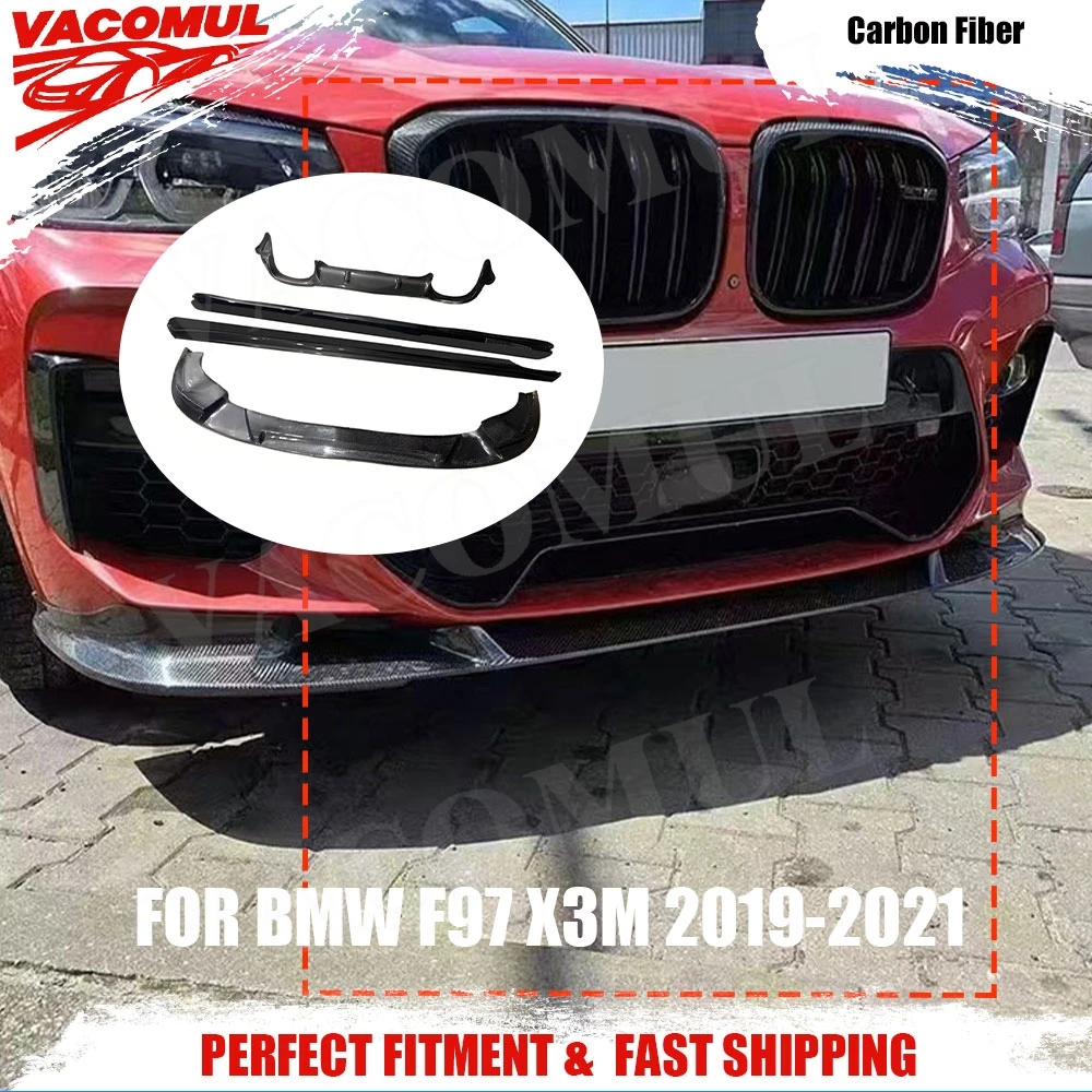 

VACOMUL Front Chin Shovel Rear Lip Diffuser Spoiler Side Skirts For BMW F97 X3M 2019-2021 Carbon Fiber BodyKits
