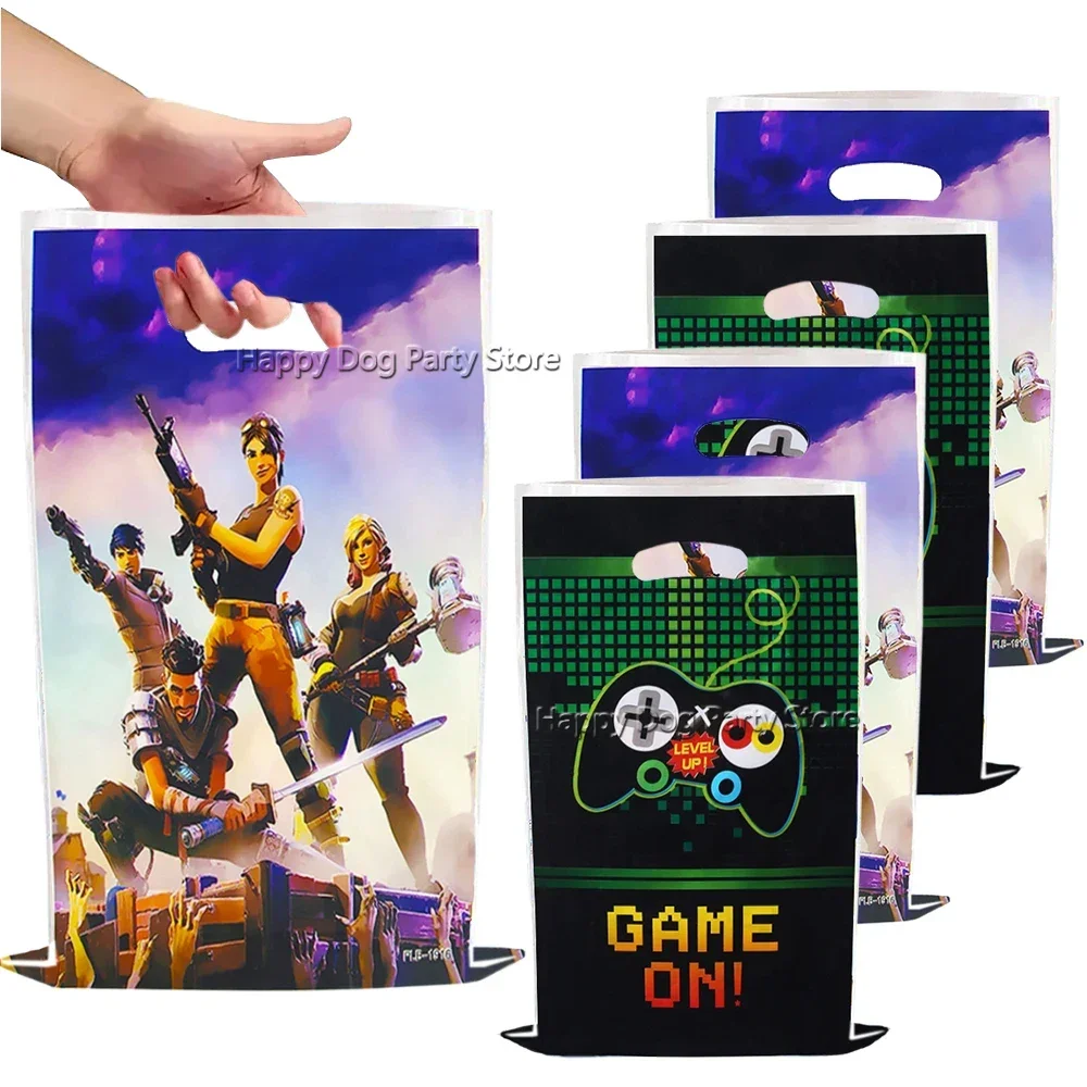 Boys Game Birthday Gifts Bags Happy Party Thanks Candy Box Package Storage Backpack Accessory Plastic Kraft Packing Lots Bags