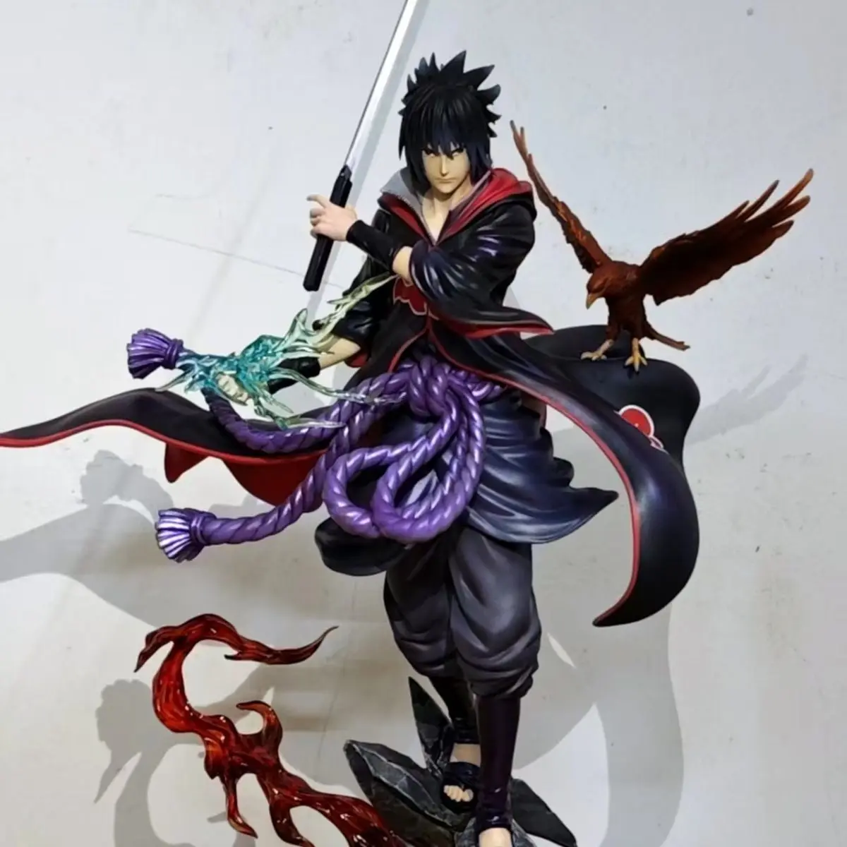 Figura de acción de Naruto Uchiha Sasuke de 24 cm, figura de acción de Uzumaki Naruto, modelo de PVC, estatua, adorno de escritorio, juguete coleccionable, regalo de Navidad