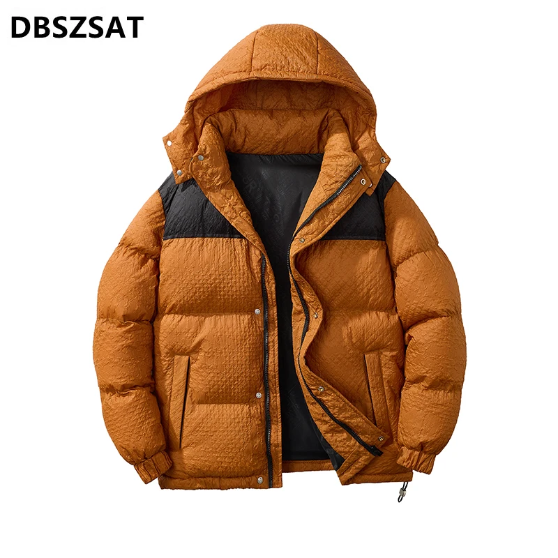 2029 Fashion Men Hooded Winter Coats Casual Down Jackets Quality Male Thicker Warm Parkas Couple Coats Puffer Jackets Size 3XL