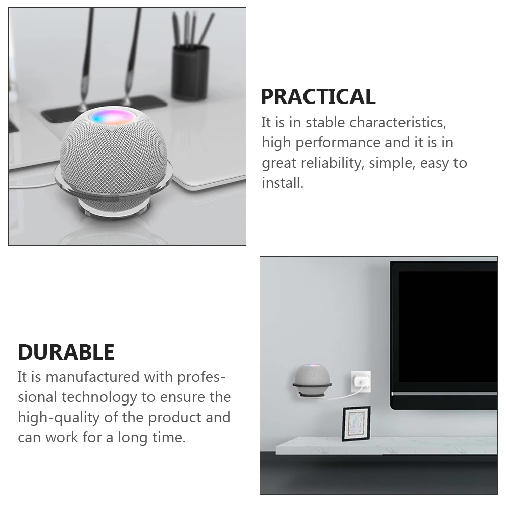 

Smart Speaker Wall Mount Bracket Aluminum Compatible Explore Space Saving Home Decor Kitchen Office Coffee