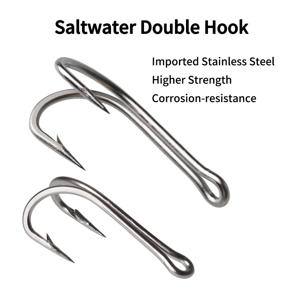 ELLLLV #28-#20 Sea Fishing Double Hook Heavy-duty Stainless Steel Twin Hook for Plugs Trolling Lure Tuna Shark Boat Fishing - AliExpress 18 ELLLLV #28-#20 Sea Fishing Double Hook Heavy-duty Stainless Steel Twin Hook for Plugs Trolling Lure Tuna Shark Boat Fishing - AliExpress 18