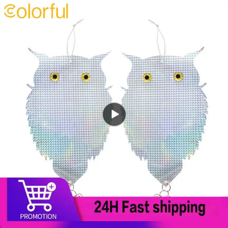 Owl Bird Repellents Control Scare Device Laser Reflective Fake Owl Scares Bird Pigeons Woodpecker Repellent Garden Supplies