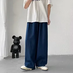 Oversized Jeans Men Fashion Blue Casual Wide Leg Jeans Men Streetwear Loose Hip Hop Straight Denim Pants Mens Trousers M-3XL