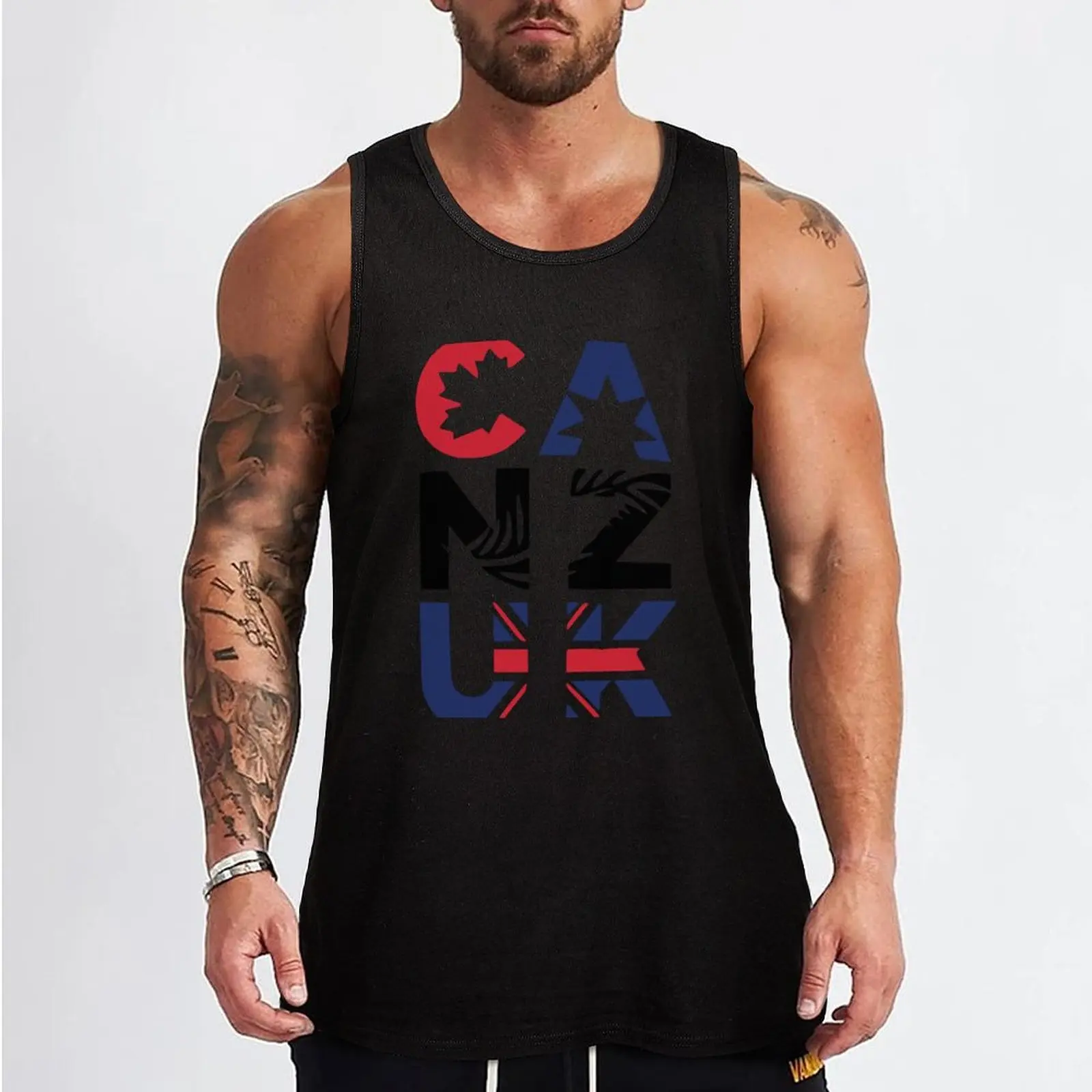 CANZUK Symbols In Column Tank Top Working vest Men's clothes luxury style