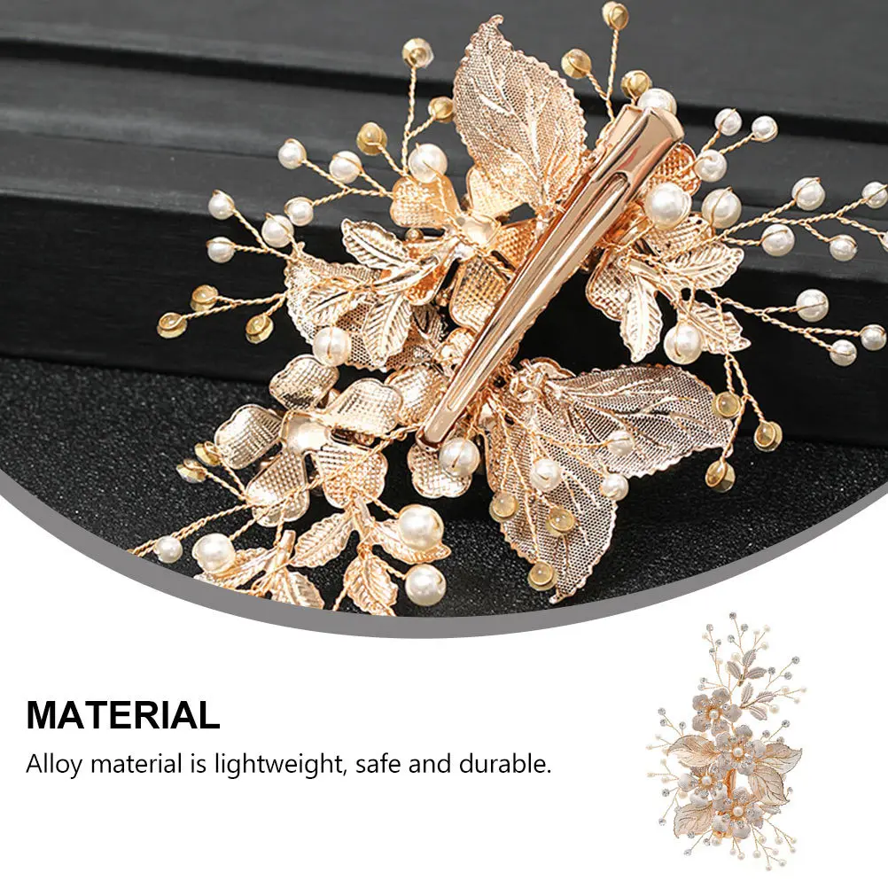 

Style Hair Pin Bride Side Clamp Delicate Barrette Lightweight Safe Durable Wedding Party Engagement Decor