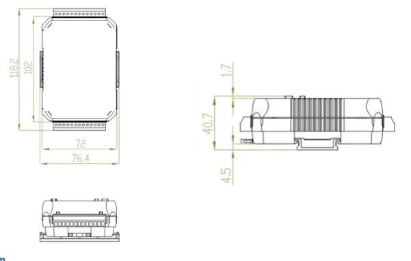 

4AI 2DI 2AO 2DO Wi-Fi Remote I/O Module with Modbus RTU Protocol(A-1212)