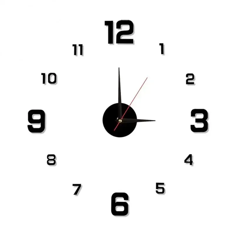 Large Wall Clock 3D Luminous Frameless Wall Clocks Digital Clock Wall Stickers Silent Clock for Home Living Room duvar saati