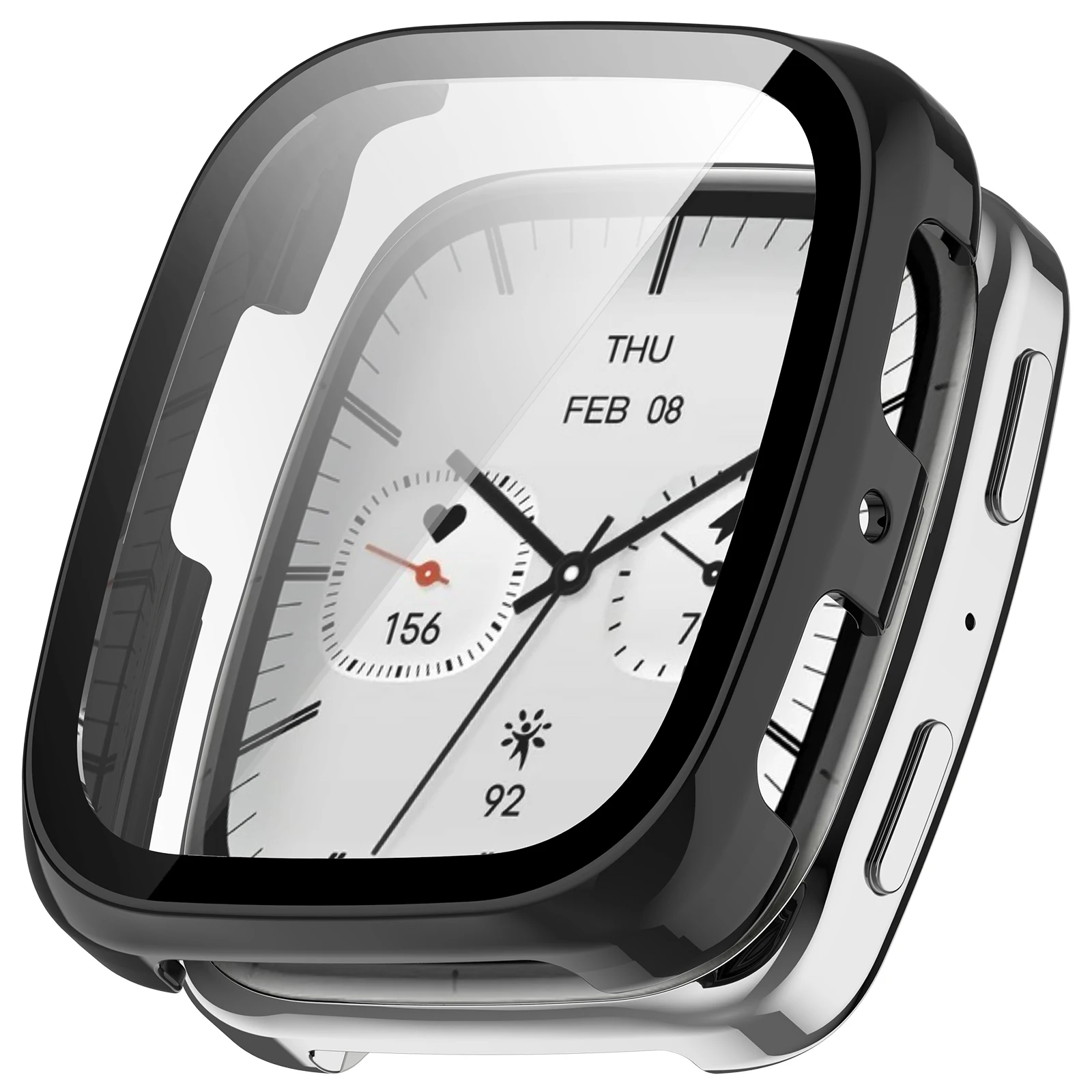 PC Shockproof Protective Case Cover For Amazfit Active 2 Square Tempered Glass Film Smart Watch Hard Protector Skin Cover Shell