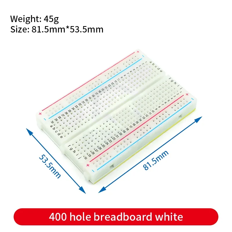 Breadboard 400 830 Point Solderless PCB Bread Board Protoboard MB102 SYB-120 Test Boards for Arduino Kit