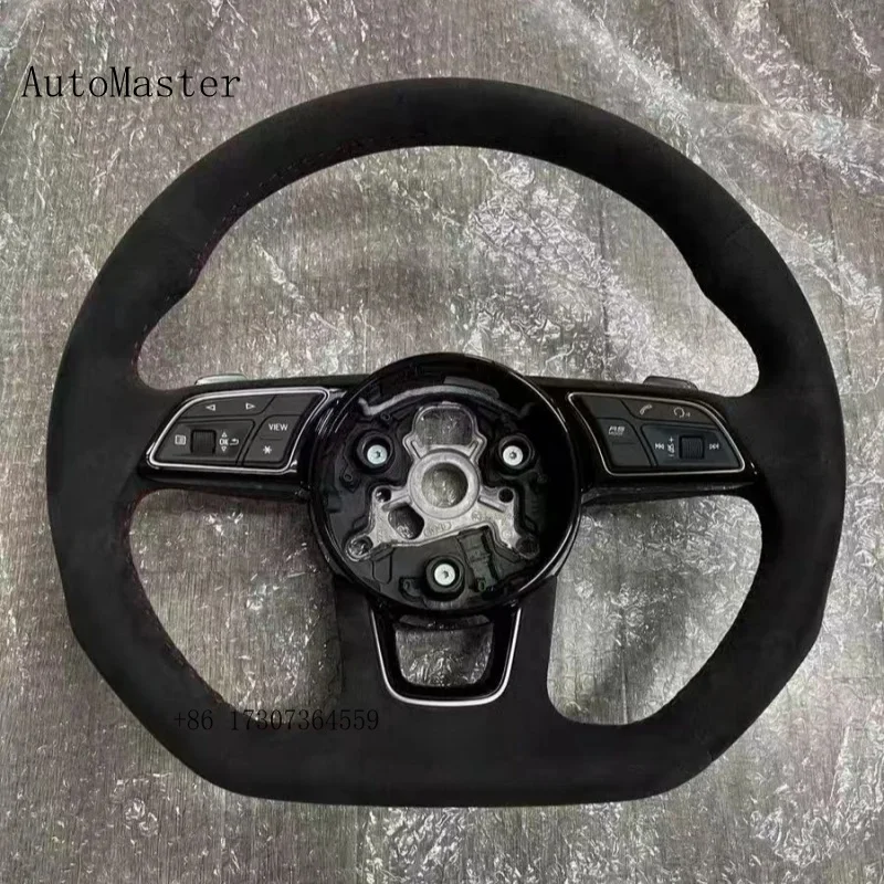 For Audi A1 A3 A4 A5 A6 A7 S3 S4 S5 RS3 RS4 RS5 Suede Leather Steering Wheel Multifunctional Steering Wheel Car Accessories