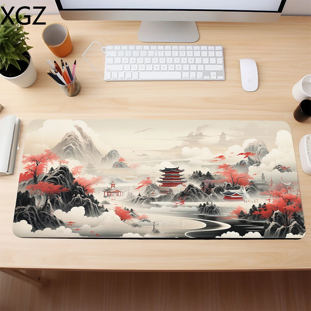 XXL Anime Gaming Large Mousepad Sakura Blooms Mousepad Gamer Computer Non-Slip Rubber  Keyboard Mat Aesthetic Decor Desk Mat