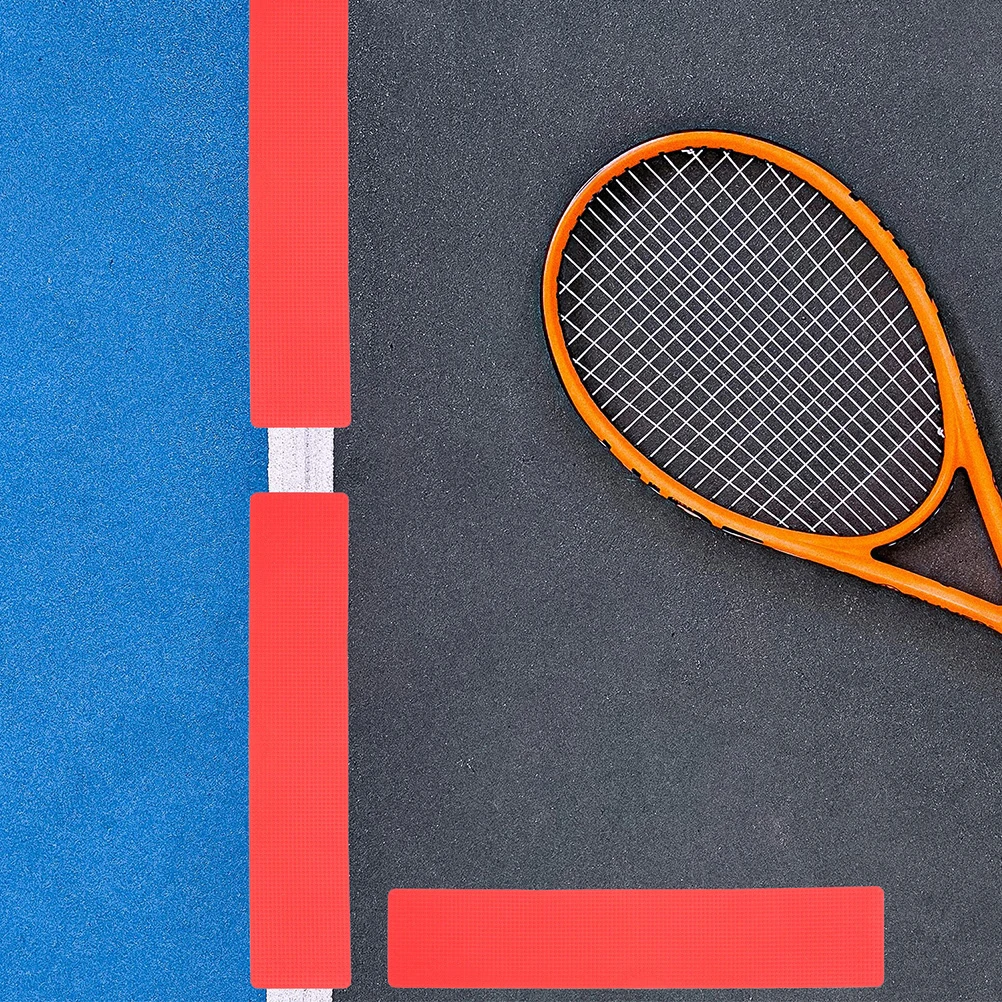 

6pcs Landmark Mats Court Marker Lines Durable PVC Waterproof Easy Installation Tennis Court Line Basketball Training Floor