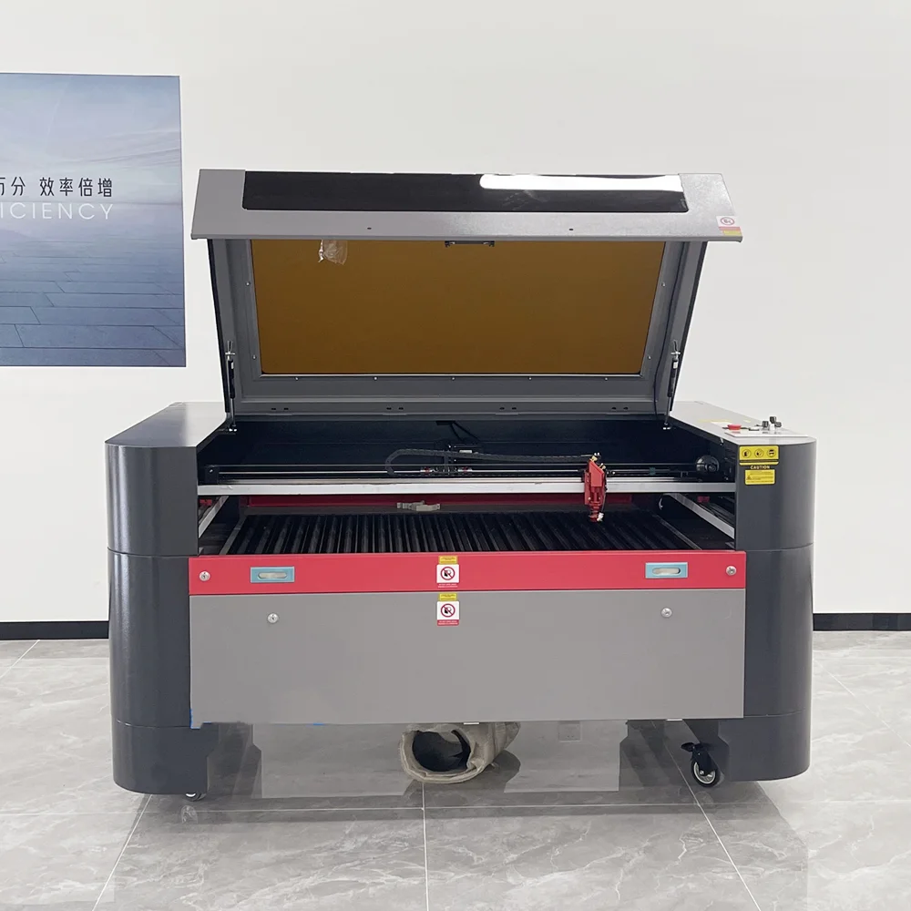 CO2 1390 Cnc wycinarka laserowa 1610 maszyna do grawerowania/cięcia laserowego z lampą laserową RECI 100W 150w i elektrycznym stołem w górę i w dół